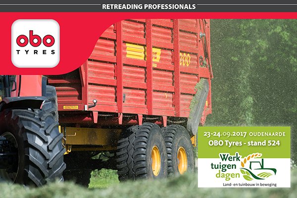 Tomorrow we are <a href="/werktuigendagen/">Werktuigendagen</a> #Oudenaarde -Belgium Find us at booth 524. Get informed about all benefits of #tyreretreading. #obotyres #