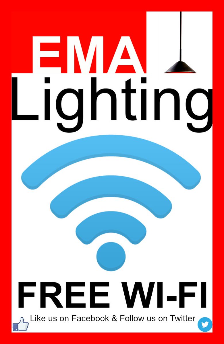 EMA Lighting now offers free WI-FI in both of our showrooms!