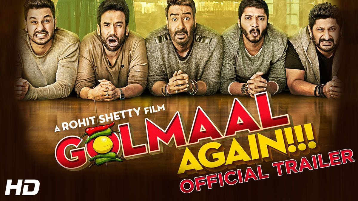 This Diwali, laugh out loud on your fears! The #GolmaalAgainTrailer is here - bit.ly/GolmaalAgain-T… @GolmaalMovie