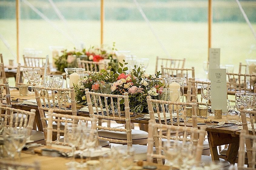 The elegant table centres by <a href="/emywish/">Emily Wisher</a> worked perfectly in Lydia and Fergus' country marquee.  After months of meti… ift.tt/2wEwuJa