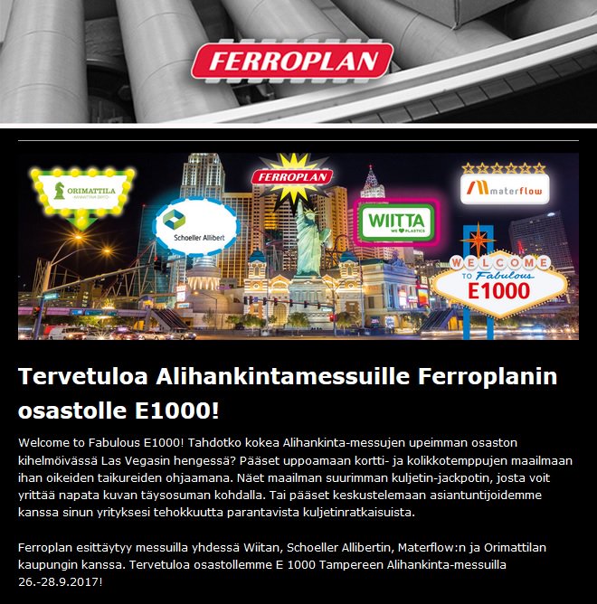 Ferroplan's tweet photo. Lukaisepa #Ferroplan'in syyskuun uutiskirje! Saat kutsun ensi viikon Alihankintamessuille Tampereelle.
https://t.co/54zOjvRCfg https://t.co/sdHZ8r9iiD