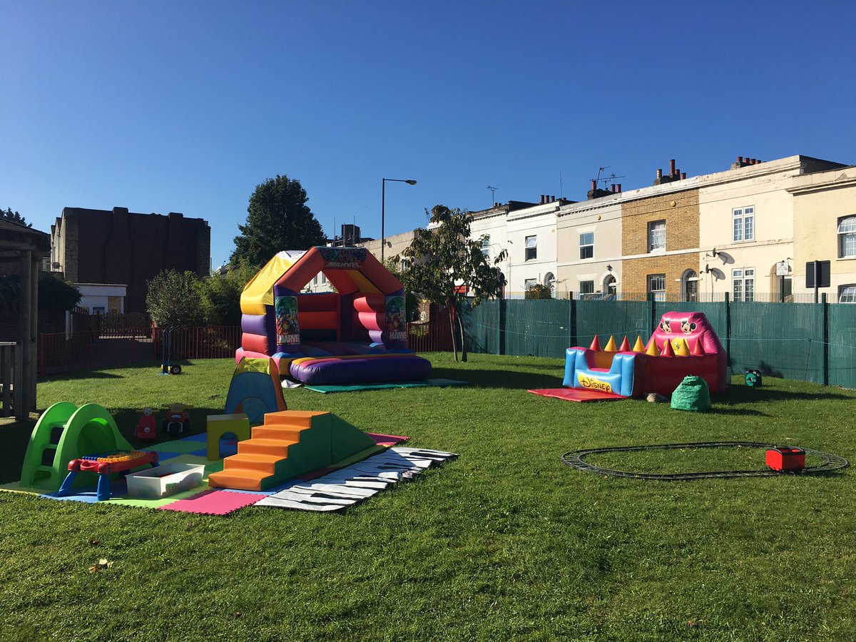Bouncy castle and soft play area all set for today's fun!