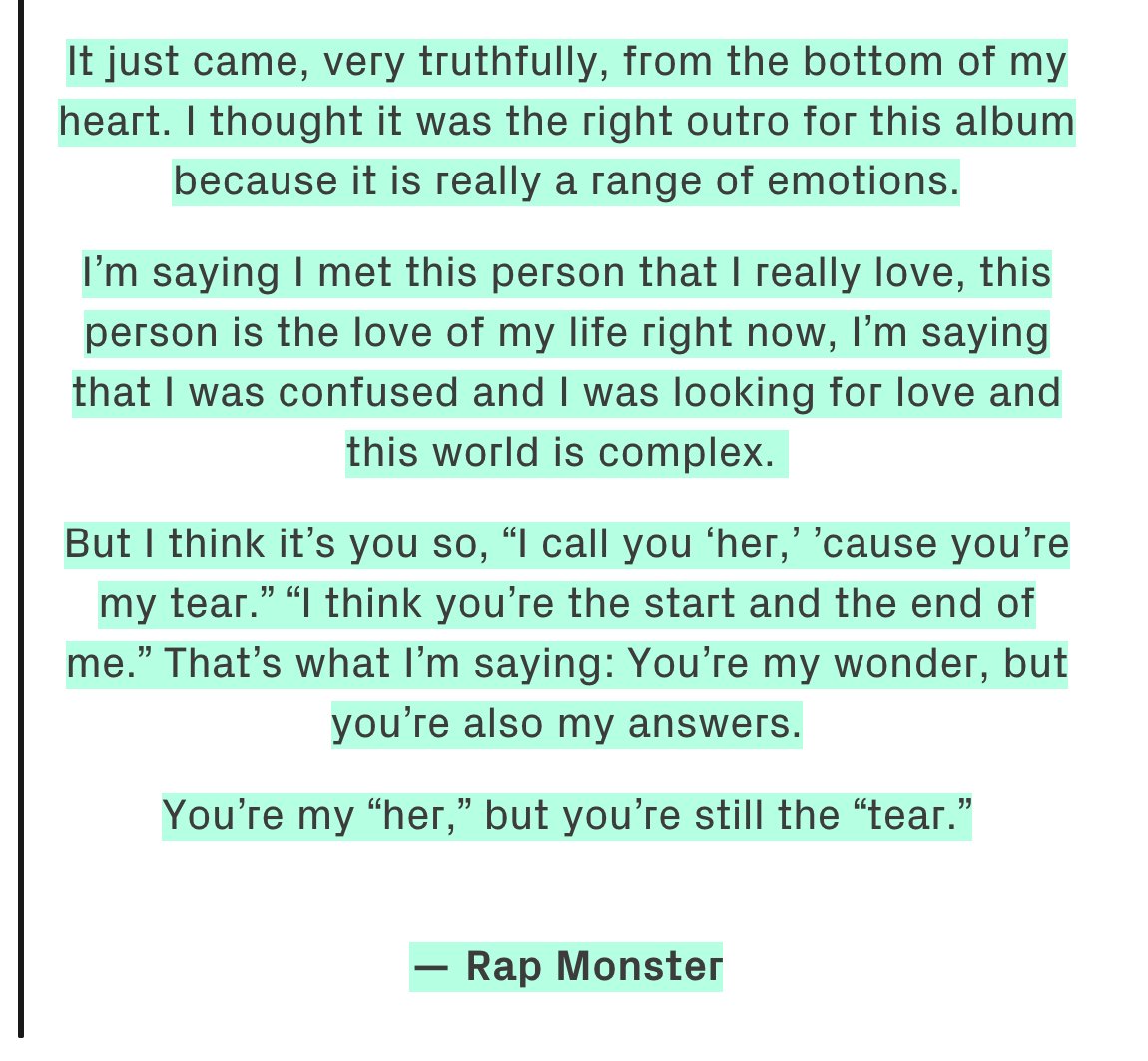 Koreaboo على تويتر: "Rap Monster was so inspired to write this