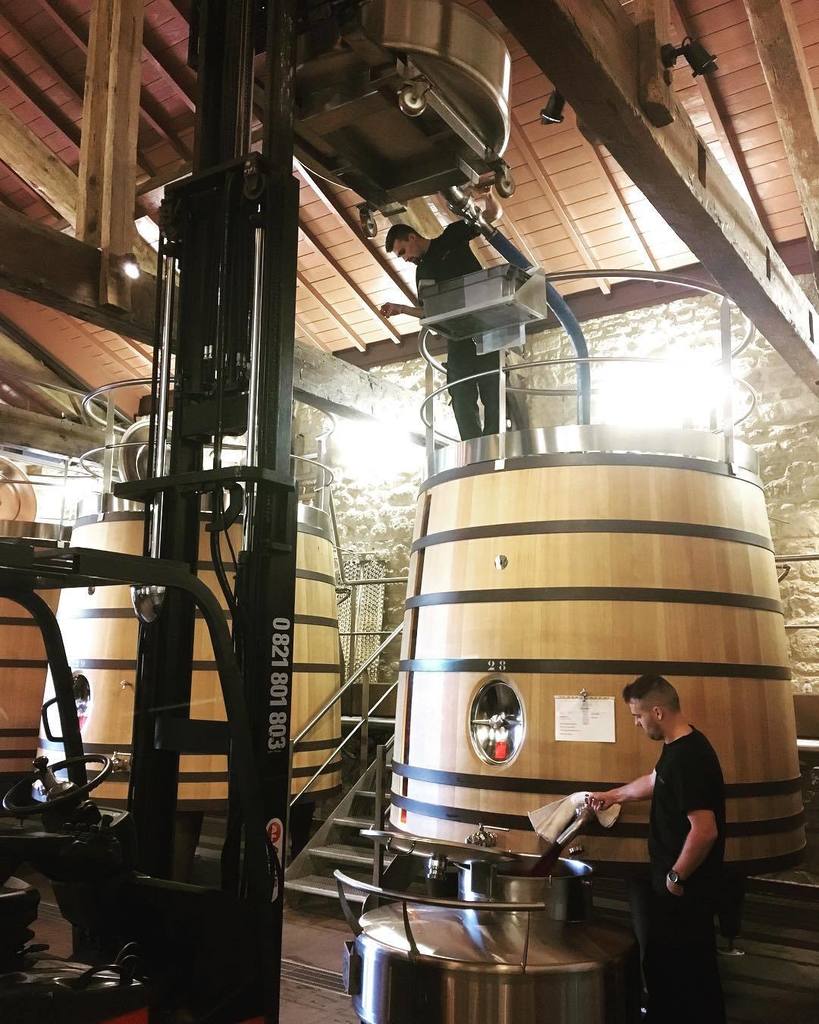 BRANE_CANTENAC's tweet photo. Best #care given to our best #merlots. #remontage #gravité #pumpingover #gravitysystem #winery #oakvats #justbrane https://t.co/ZrKteEYadl https://t.co/nRqNmNUpxm
