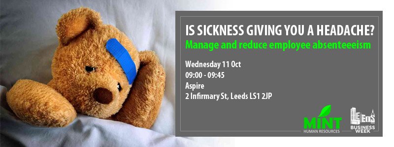 Want to increase productivity by managing sickness?  Book on now
leedsbizweek.com/events-seminar… #LeedsBizWeek #LBW17 #HR #Managingabsence