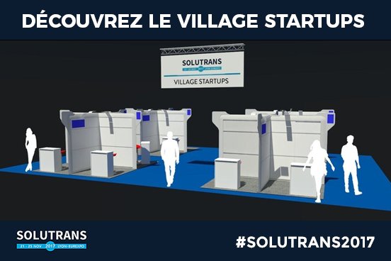 SOLUTRANS's tweet photo. Avec le #LUTB et @auvergnerhalpes découvrez le village #startups dédié au transport intelligent #SOLUTRANS2017 https://t.co/BrZuLa7D0D https://t.co/8FTXMjCt3c