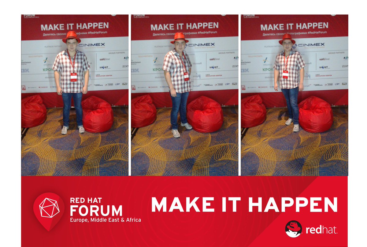 activecloud's tweet photo. Наши инженеры техподдержки Артём и Евгений передают привет с Red Hat Forum 2017 https://t.co/zMVYVtpraq https://t.co/jfJqonf28S