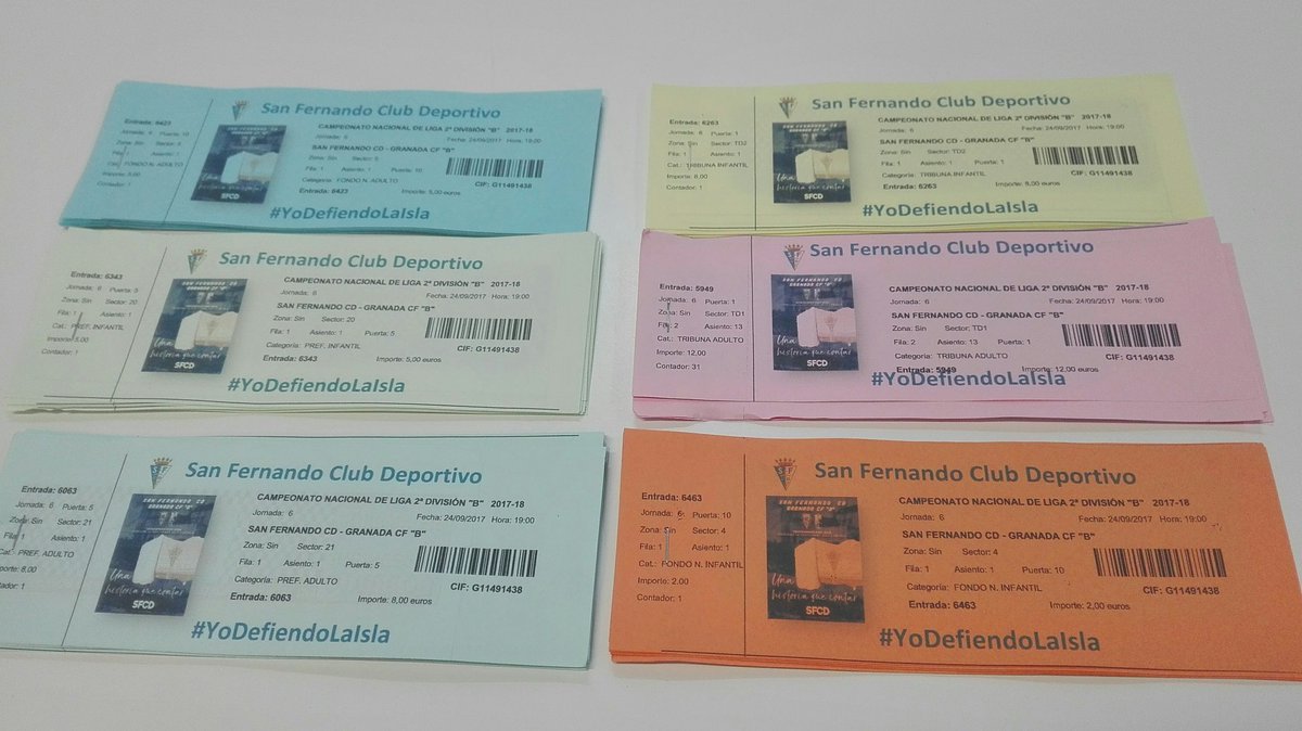SanFernando_CD's tweet photo. 📸 ¡Recuerda! ¡Hasta mañana podrás adquirir las entradas del #SFCDGranadaB a precio reducido! #YoDefiendoLaIsla https://t.co/8XU7tDQkSu