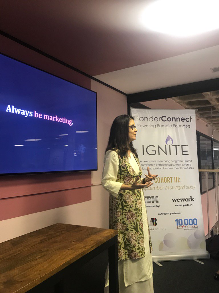Always be marketing!@SonderConnect <a href="/ighose/">Irina Ghose</a> <a href="/SejalShahGulati/">SejalShahGulati</a> Ignite 3!