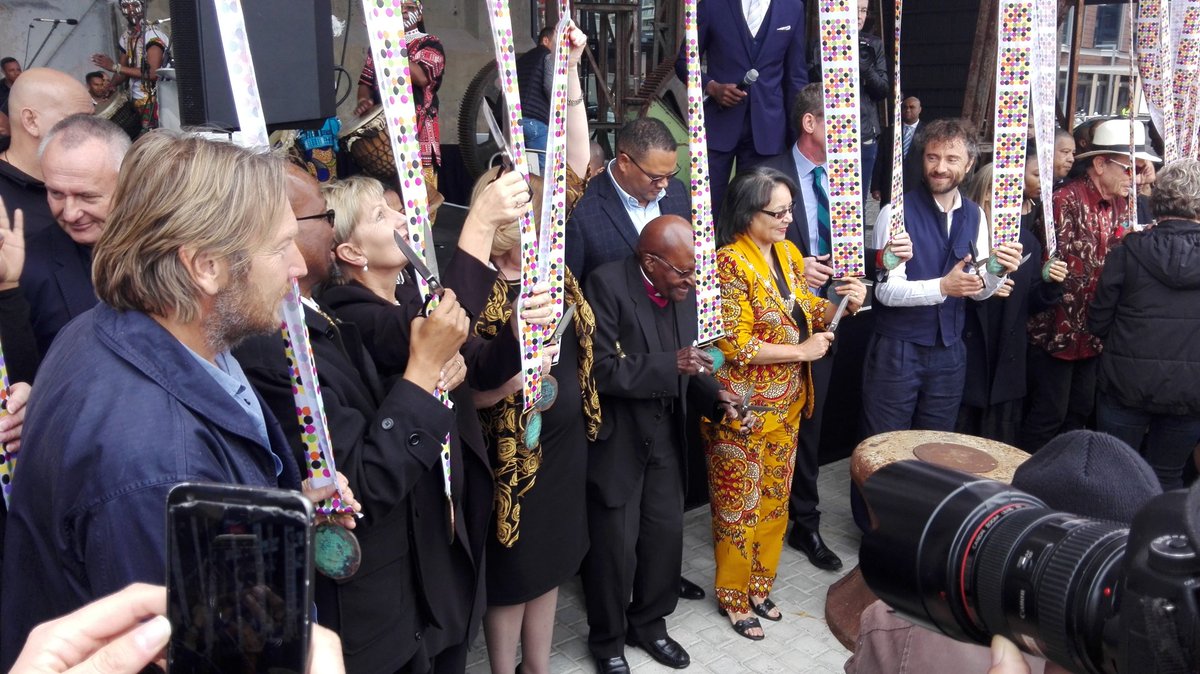 CapeTownTourism's tweet photo. Huge excitement - @ZeitzMOCAA is officially open #ribboncutting #dignatories @PatriciaDeLille @JochenZeitz @helenzille @TheDesmondTutu https://t.co/xLzEqbwMf5