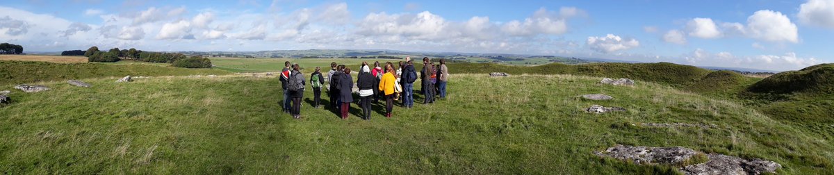 Our first year students encountering Arbor Low henge in our #WelcomeWeek2017 field trip! #HelloUoM