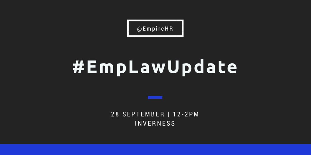 Pamela_Struth's tweet photo. Need an #EmpLawUpdate? Join @EmpireHR #LunchAndLearn #Inverness @CastleStuart Space limited Book Now @ https://t.co/ebBFvLdFhZ #HR #Highland https://t.co/439qwtIyaz