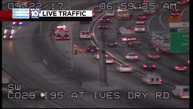 CRASH: I-95 SB & Ives Dairy Rd. Express shoulder is blocked. Expect delays. #TRAFFIC #MIAMI https://t.co/PANrzt7GPy