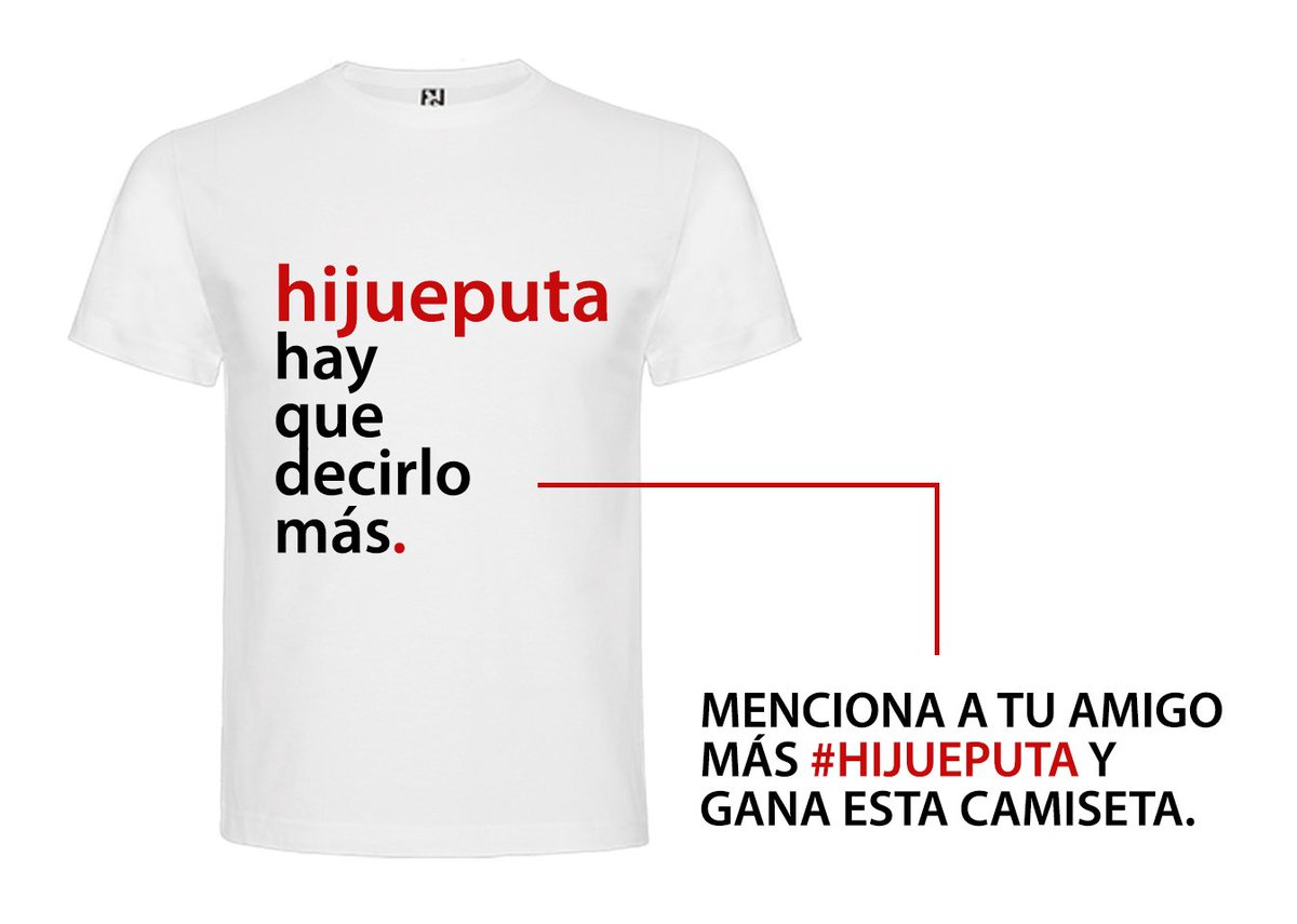 ¿Camiseta o plomo?👕🔫 ¡REGALAMOS ESTA CAMISETA AL MÁS #HIJUEPUTA DE ZARAGOZA! ¿Qué hay que hacer? Descúbrelo aquí fb➡ ow.ly/IIbE30flCpP