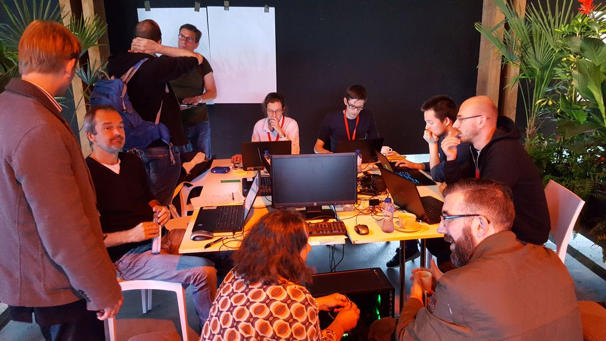 InaW's tweet photo. Team @AtosNL Sluisbuurt at #hackathon #omgevingswet @AmsterdamNL . Veel succes en verbluf ze allemaal! 
@orion1900 en team https://t.co/ikXsUxBJoD