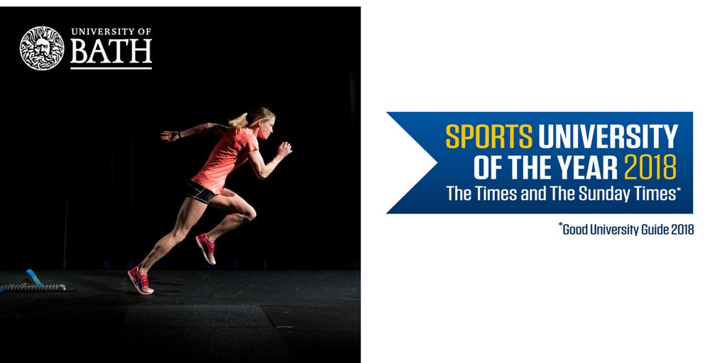 We're delighted to win Sports University of the Year in the Times and Sunday Times Good University Guide 2018! 🏅 bath.ac.uk/news/2017/09/2…