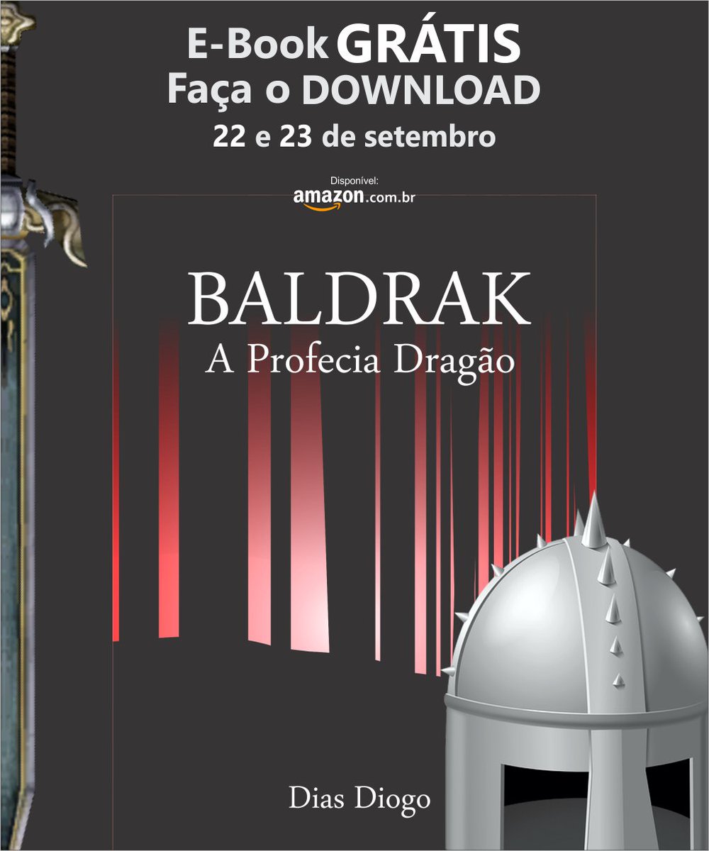 dartbox's tweet image. E-book Baldrak: A profecia dragão vai estar gratuito na Amazon nos dias 22 e 23. Download: goo.gl/yMwYmh