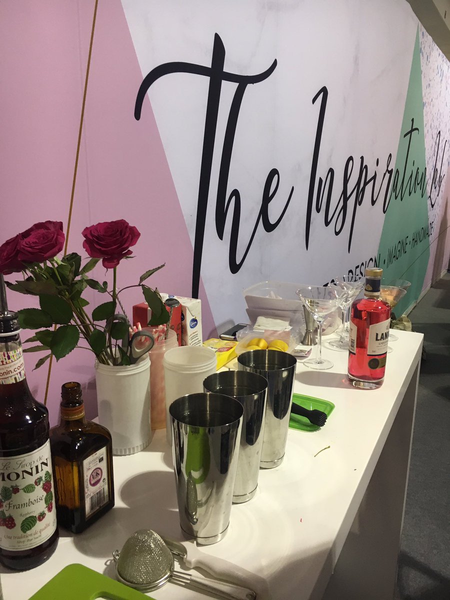 nationalwedding's tweet photo. 🍸 Time for the cocktail masterclass at #TheInspirationLab with @OhlalaLtd https://t.co/DlWLfzxPNN