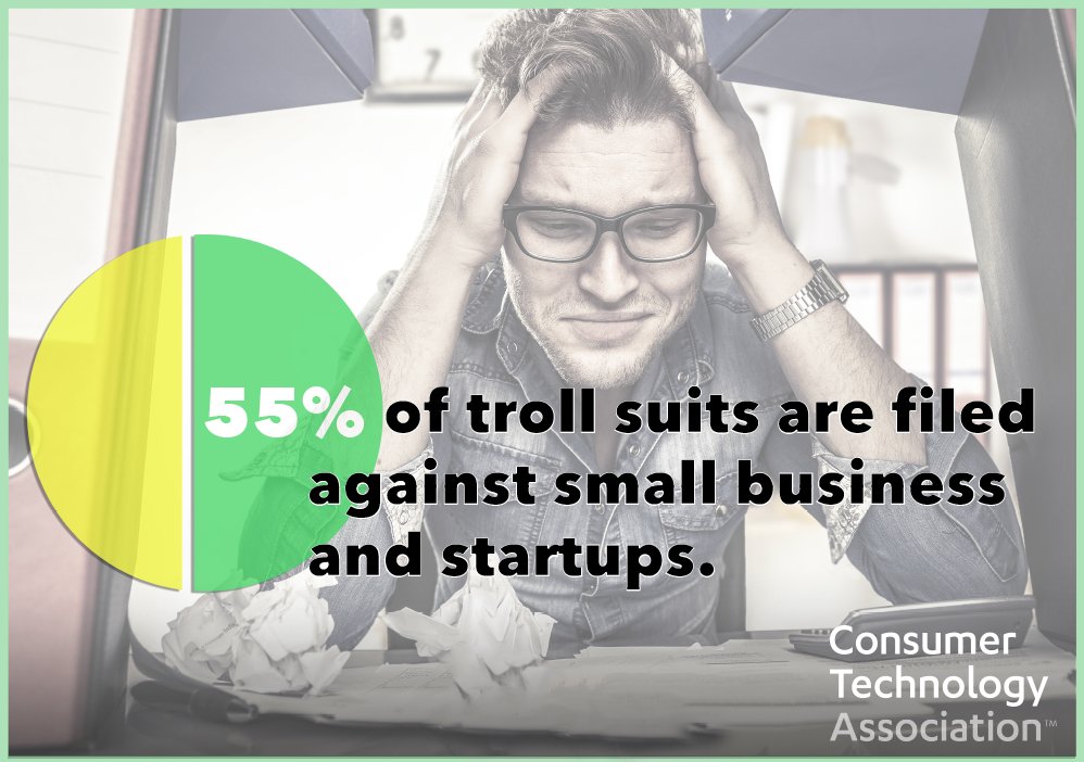 cta_policy's tweet photo. Don’t let patent trolls take away one of the best tools small business have to fight back. Contact the Senate today https://t.co/lQPUWmtJSf https://t.co/o1RENgruGY