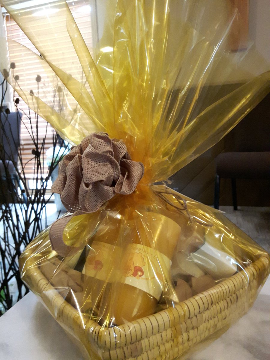 This beautiful gift basket is off to make one lucky contest winner very happy! Thanks for supporting local, Thom's Funeral &amp; Reception.