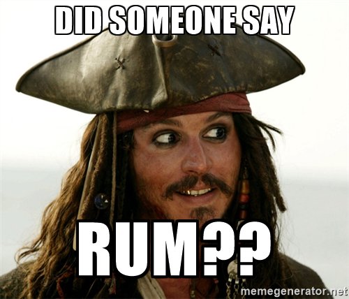 One week 'til #Edinburgh and four weeks 'til #Southampton - Did someone say Rum???
