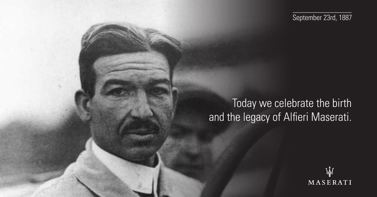A racing driver, a designer, a constructor of motor car. Celebrating the passion of Alfieri Maserati, one of the company's founding brothers