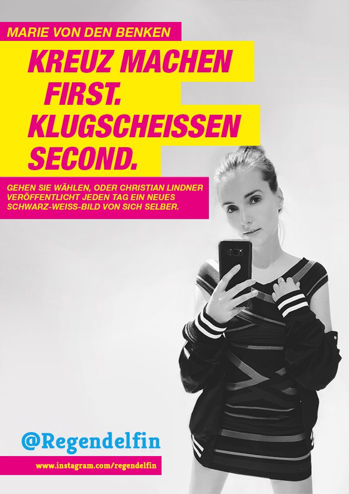 Regendelfin's tweet image. Kreuz machen First.
Klugscheissen Second.

Bitte gehen Sie wählen!

#BTW2017 #BTW17 #mitmir90prozent #Gerwomany