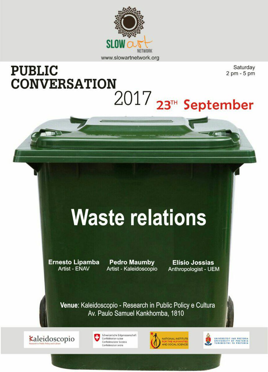 SLOWartNetwork's tweet photo. #SlowArtNetwork #sociallifeofwasteart #SDC #discardstudies #NIHSS #Maputo  https://t.co/9aLb1WG233       @SLOWartNetwork @iNIHSS https://t.co/JizFgMfGFv
