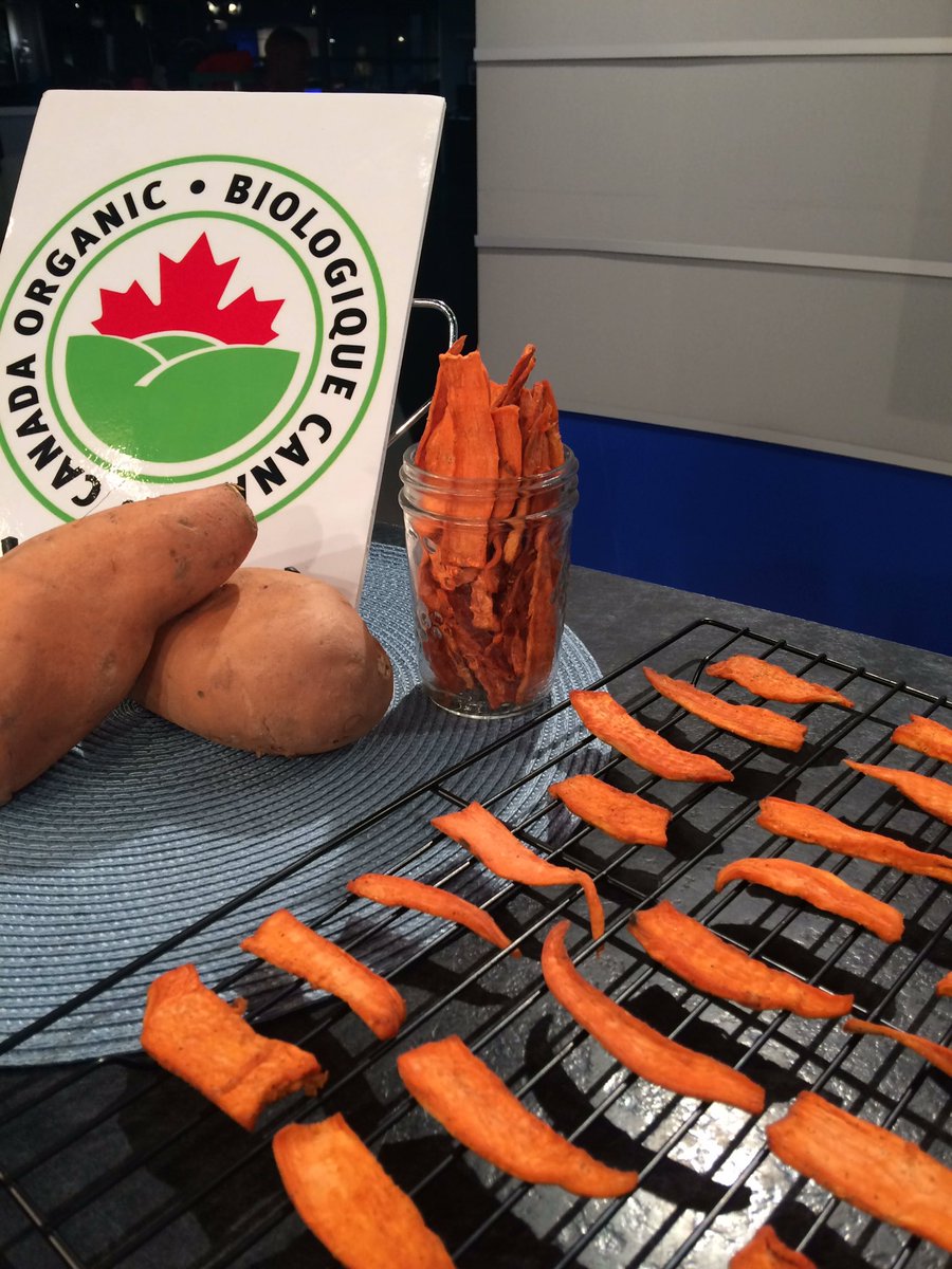 Tune in now #Ottawa to learn how to make this delicious sweet potato jerky on @CTVOttMornLive with <a href="/liannelaing/">Lianne Laing</a> and @cdnhealthfood
