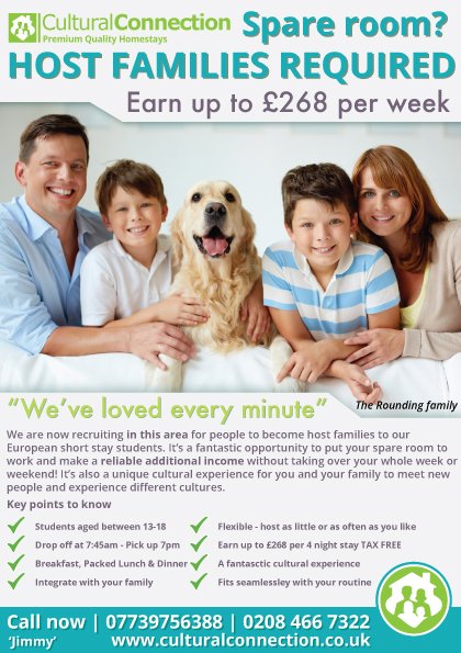 CConnectionUK's tweet image. Kids gone to Uni? Spare room? Put it to work and join our homestay network for an additional income! culuralconnection.co.uk #beckbromfl