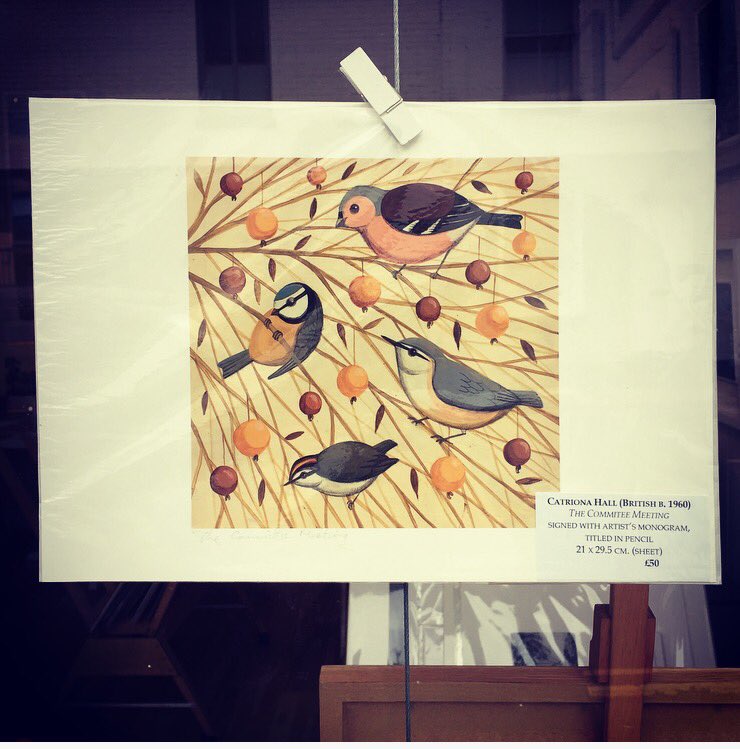cambsgallery's tweet image. To celebrate the autumnal equinox we have put a lovey seasonal print by Catriona Hall in the window #equinox #autumn #seasonal #print