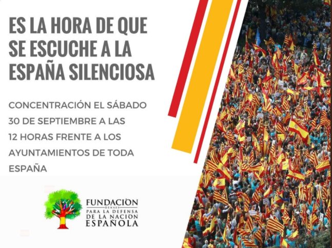 Es hora que se escuche a la españa silenciosa, dia 30/9/17 concentración frente a ayuntamientos de toda españa DKVH_HjXkAAcMmD