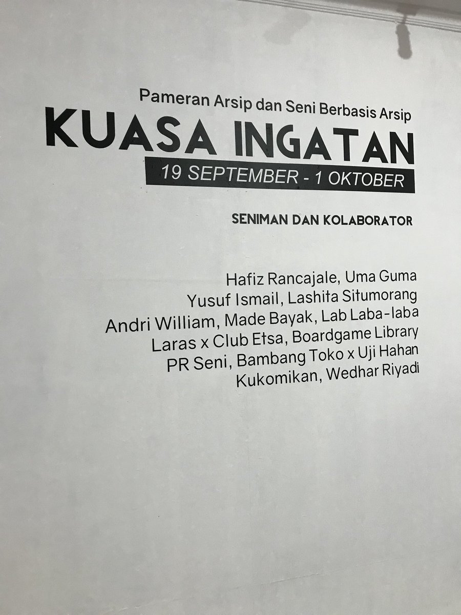 SeputarEvent's tweet photo. Sedang di @pkkh_ugm, saat ini sedang berlangsung @festivalarsip #kuasaingatan yang digelar dari tgl 19 sept s/d 1 okt 2017 #LivetweetSE https://t.co/NDrOpjjhJy