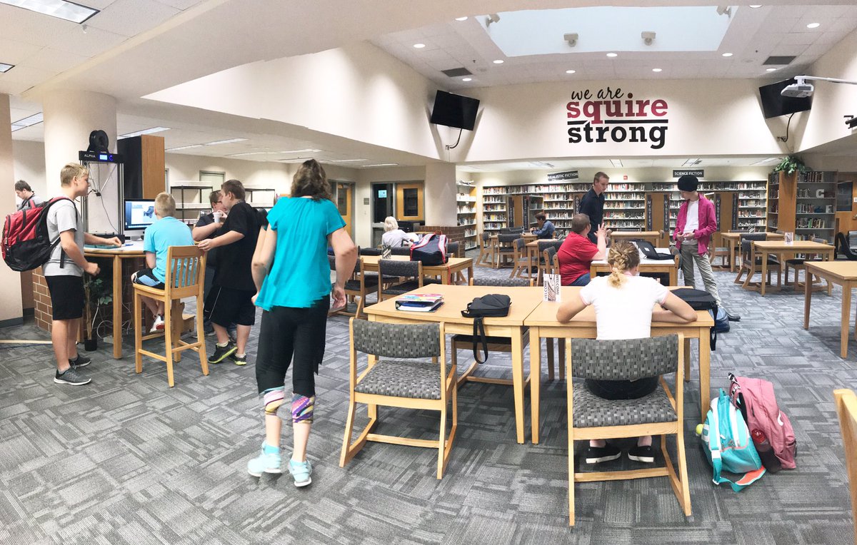 MrsBethanyHall's tweet image. Another great morning in the #SquireStrong library: #MakerMorning 👩🏽‍🔬👩🏼‍🏭👨🏾‍💻👨🏼‍🔧#3Dprinting #filmclub #legos #hotchocolate #bigtrainchai