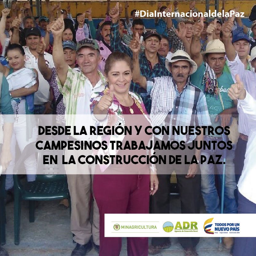 Trabajamos con nuestros campesinos para brindar nuevas oportunidades de desarrollo a través de proyectos productivos #MiCompromisoConLaPaz