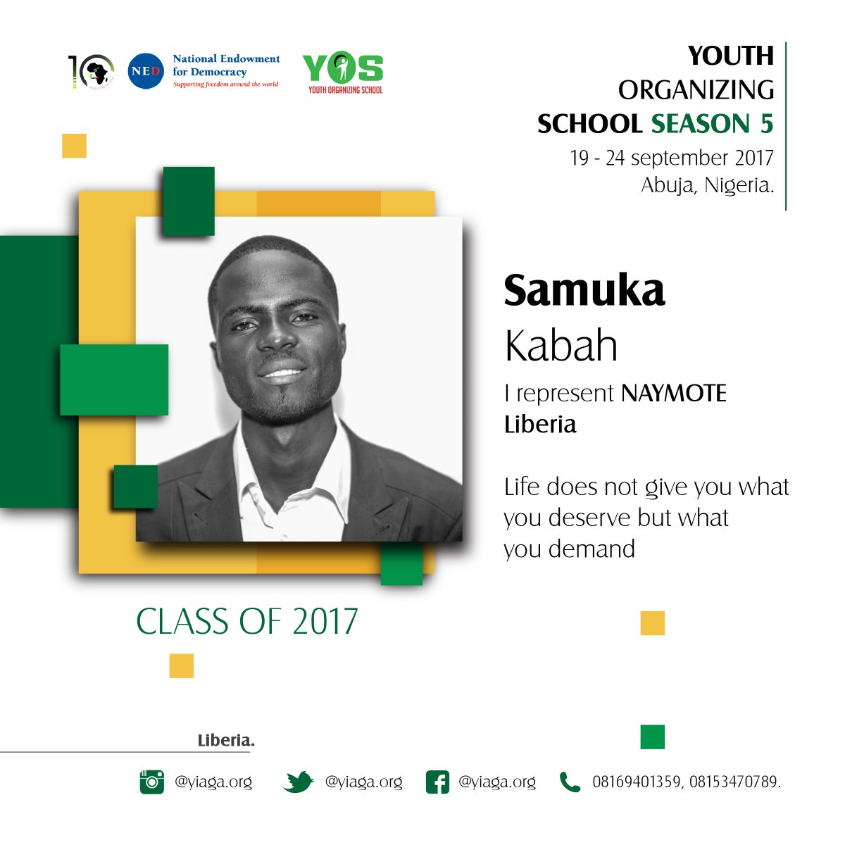 Meet the Youth Organising School Class 2017 from across Nigeria and West Africa <a href="/NEDemocracy/">NEDemocracy</a> #YOS2017