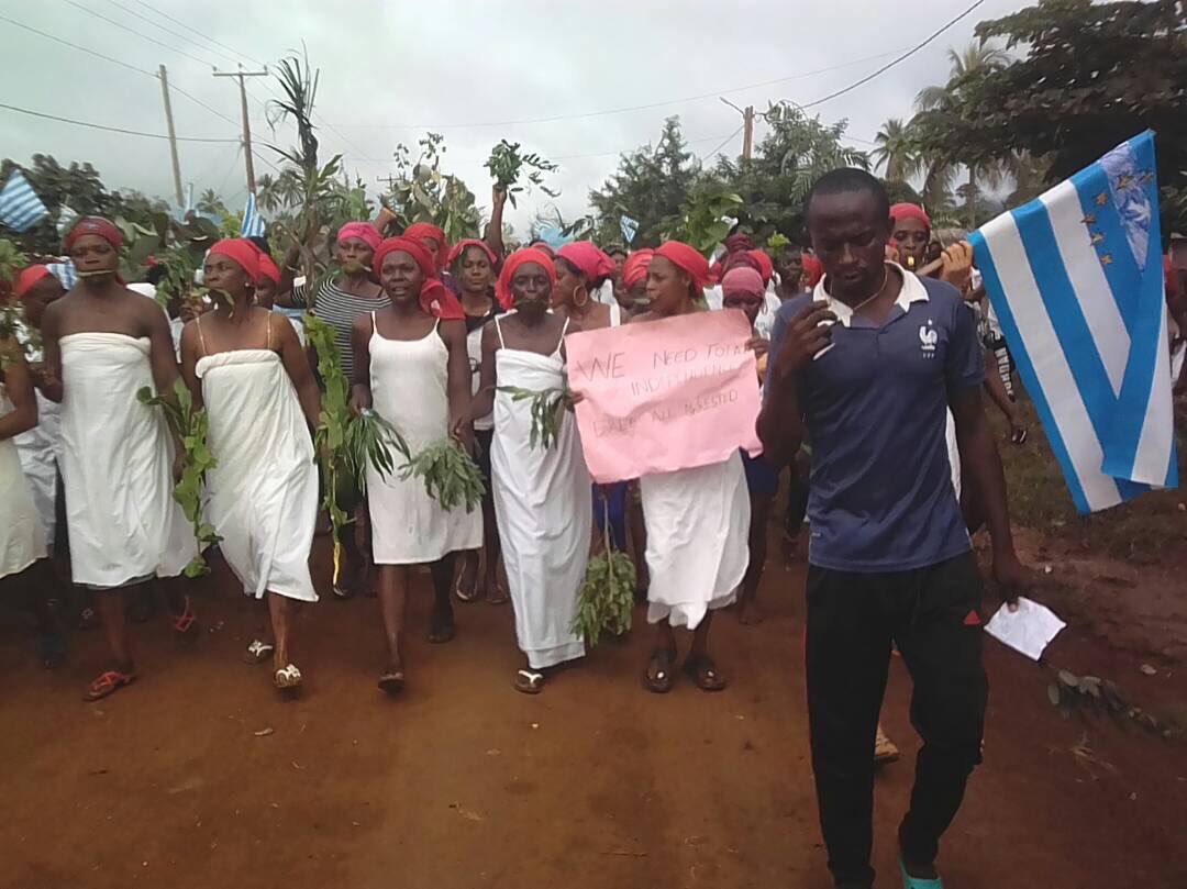 DenisForetia's tweet photo. Unprecedented... Massive protests in the English-speaking regions of #Cameroon as the crisis worsens. When will leaders starting listening? https://t.co/Ah5tYvznVj