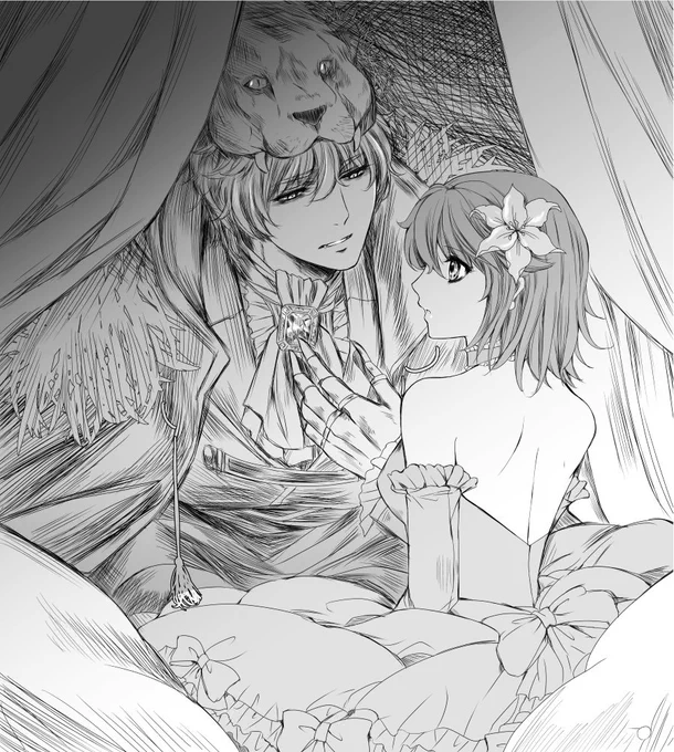 #鯖ぐだ子版ワンドロ 
#鯖ぐだ子版ワンドロ第26回
ガウェぐだで美女と野獣 