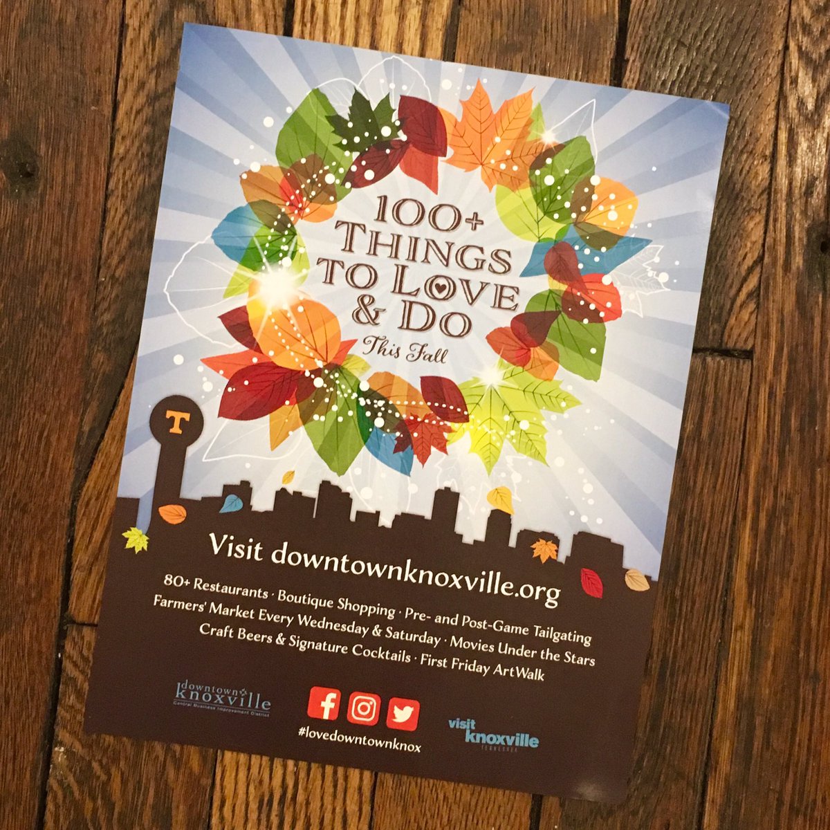 It's official...Happy Fall!! Downtown Knoxville has it all!! 🍃🍂🍁🏈🎃Check it out at downtownknox.org.