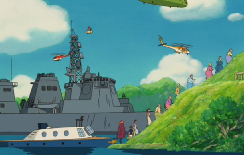 崖の上のポニョ こんごう型護衛艦、CH-47チヌーク、C-1輸送機、U-125、OH-1