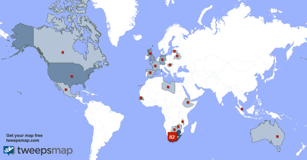 I have 32 new followers from South Africa, USA, UK., and more last week. See tweepsmap.com/!BioParkGauteng