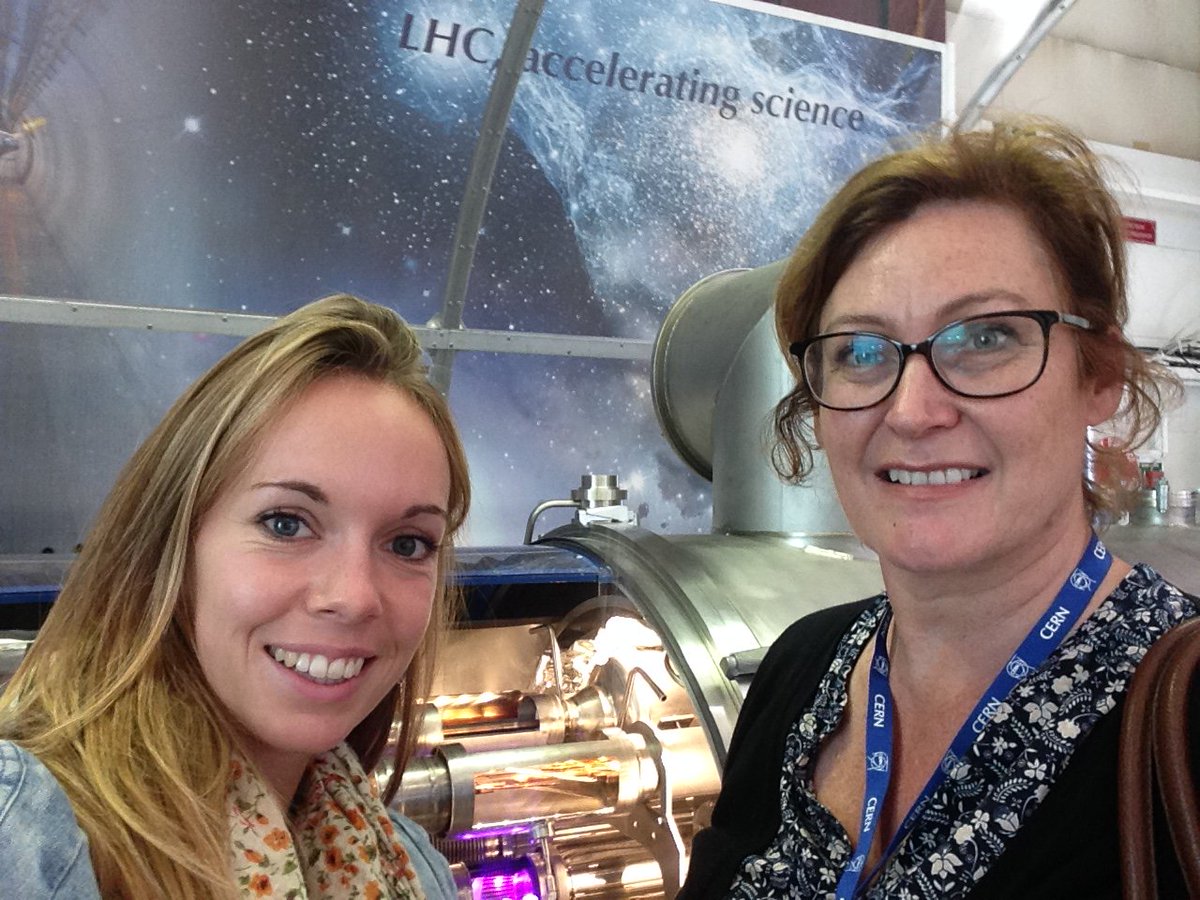 KAEtterbeek's tweet photo. Mevrouw Allein &amp; mevrouw Geypen zijn vandaag en gisteren op studiereis in @CERN. #STEM #womeninSTEM #womeninscience https://t.co/TkFK0h0M0J