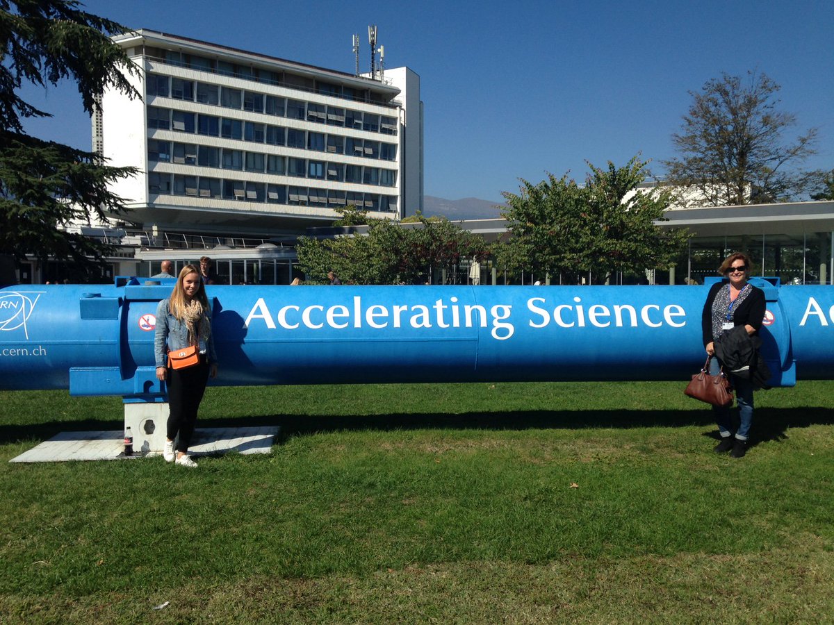 KAEtterbeek's tweet photo. Mevrouw Allein &amp; mevrouw Geypen zijn vandaag en gisteren op studiereis in @CERN. #STEM #womeninSTEM #womeninscience https://t.co/TkFK0h0M0J