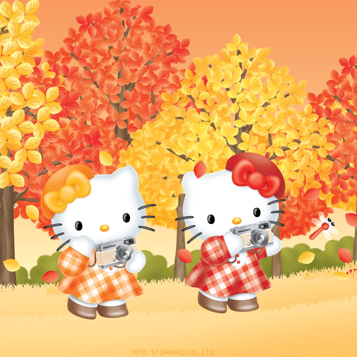 hello kitty fall wallpaper