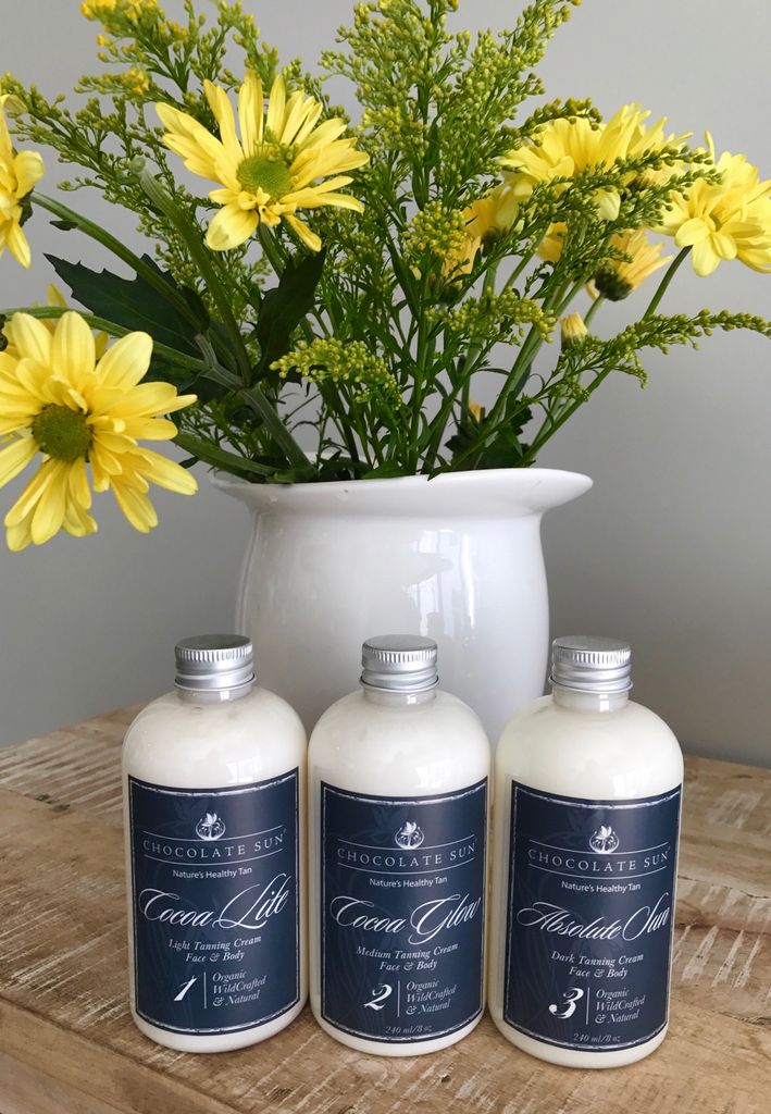 TheChocolateSun's tweet photo. September Glow courtesy of our Face and Body Tanning Creams, made with organically grown botanicals, herbs and chemical-free preservatives https://t.co/qM9C2pUFW2