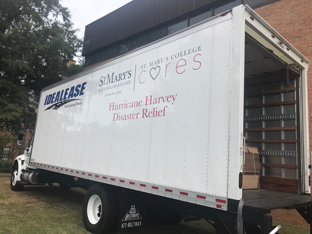 StMarysMD's tweet photo. The truck arrived! We are accepting donations through Saturday for Hurricane Harvey disaster relief. https://t.co/35uLUARWLk