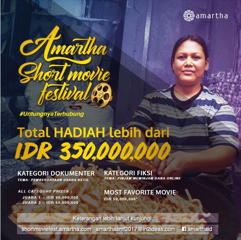 Bosen ngevlog? Mending ikutan short movie festivalnya <a href="/amarthaid/">Amartha</a> 350 juta coy! Cek di sini nih bit.ly/asmfcomm #Amartha #KitaOptimis