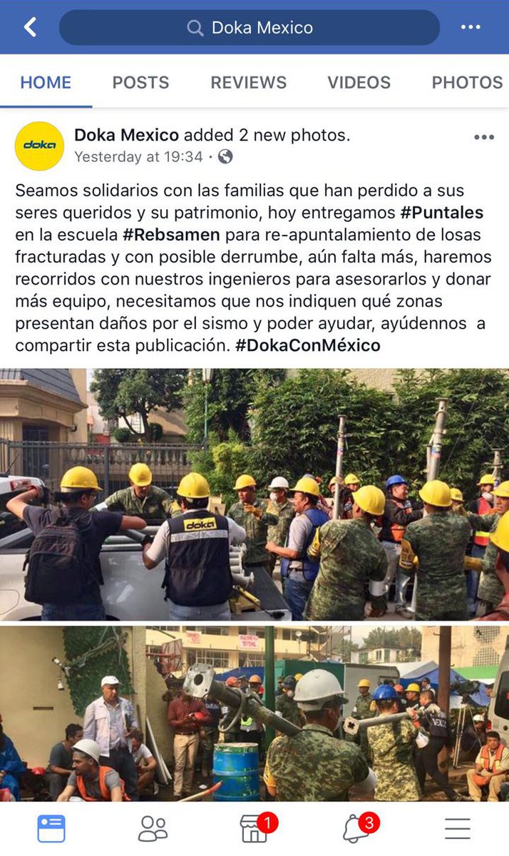 Entregamos #Puntales para re-apuntalamiento de losas fracturadas, indíquenos en que zonas podemos ayudar #RescatePrimero #BrigadaFeminista