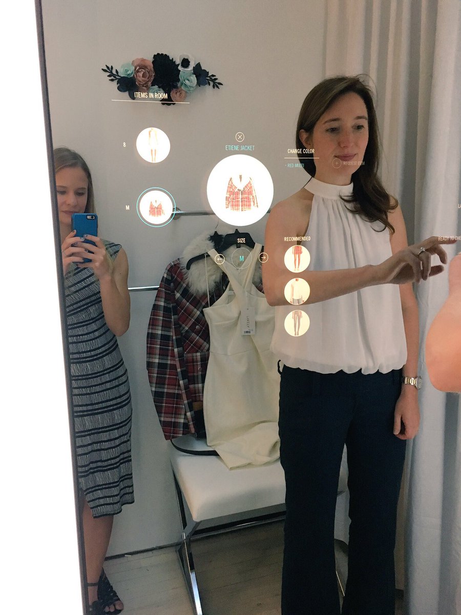 Stephanie (@stephpandolph) on Twitter photo Trying <a href="/OakLabsInc/">Oak Labs, Inc.</a> smart mirror. This will be huge for brick-and-mortar retailers #nextbigthing #retail #RFID Trying <a href="/OakLabsInc/">Oak Labs, Inc.</a> smart mirror. This will be huge for brick-and-mortar retailers #nextbigthing #retail #RFID
