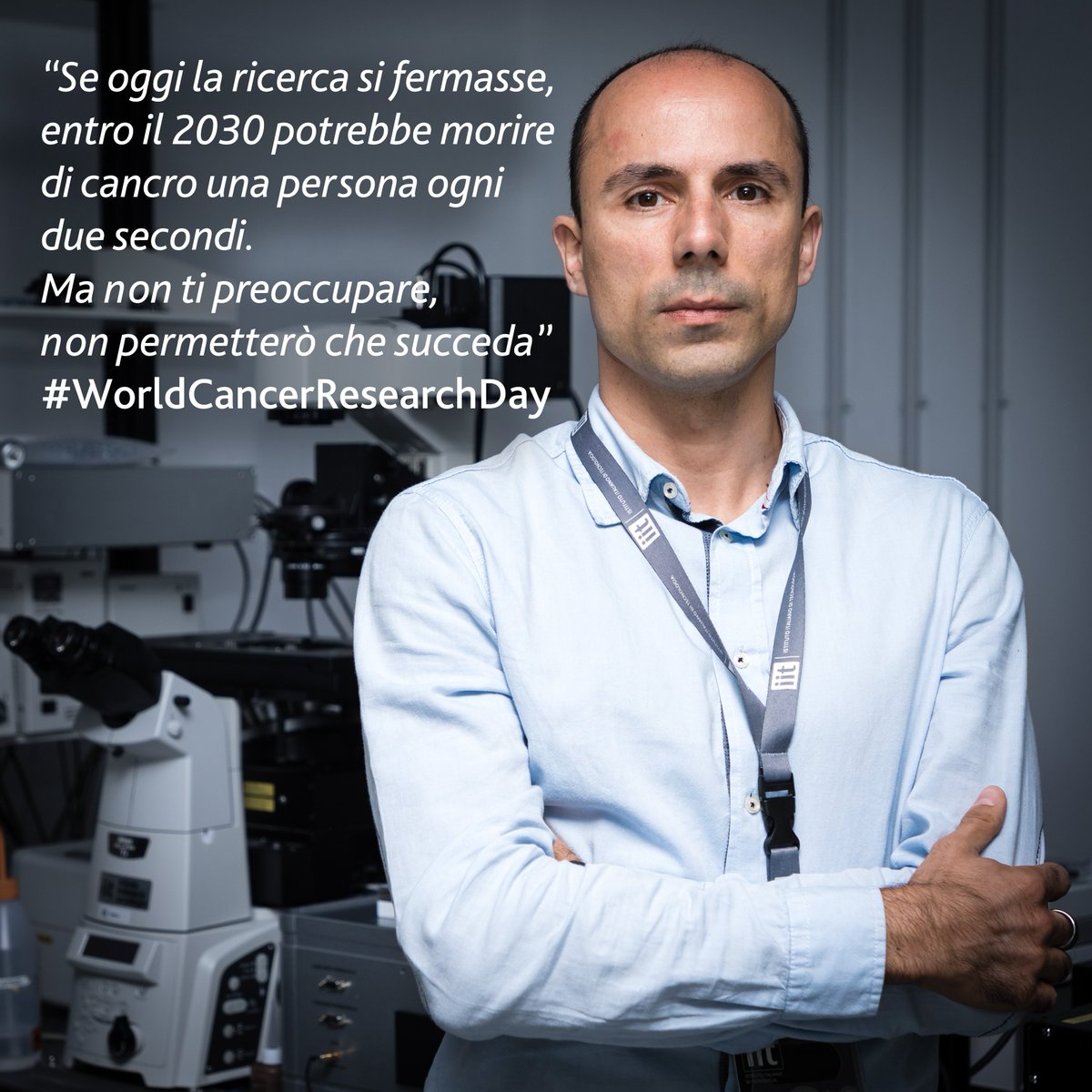 Luca Lanzanò #IIT. Sviluppa microscopi per spiegare i meccanismi molecolari alla base dei tumori.<a href="/AIRC_it/">Fondazione AIRC per la ricerca sul cancro</a> #WorldCancerResearchDay